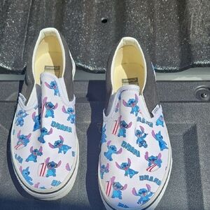 Disney Stitch Slip-On Shoes - Blue and White